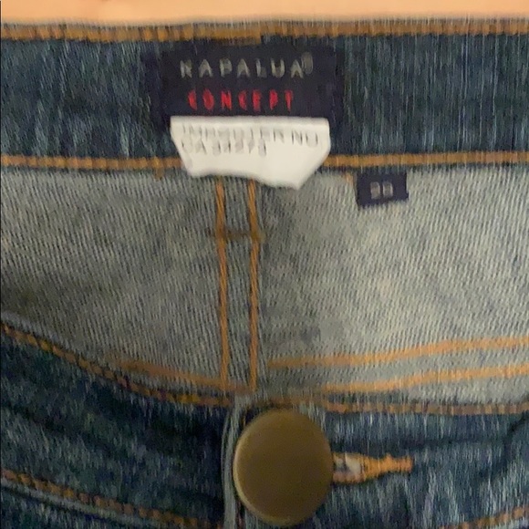 Kapalua Concept Contrast Straight Leg Light Wash Blue Denim Jeans 29 - Picture 5 of 6